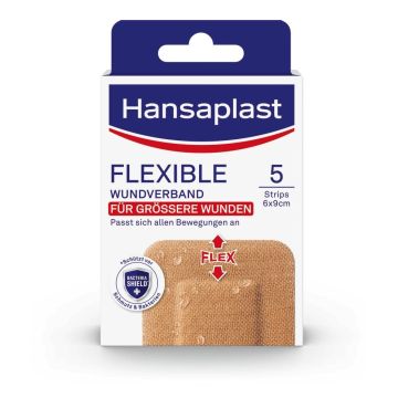 Hansaplast Flexible XXL текстилни пластири 6х9 см х5 броя