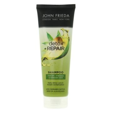 John Frieda Detox&Repair Детоксикиращ възстановяващ шампоан за суха, стресирана и увредена коса х250 мл