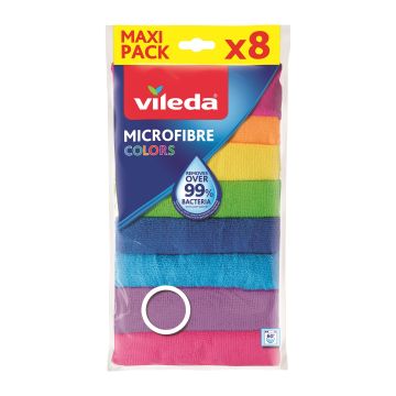 Vileda Colors Микрофибърна кърпа x8 броя