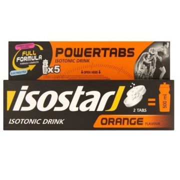 Powertabs за повече енергия, с вкус на портокал х10 ефервесцентни таблетки Isostar