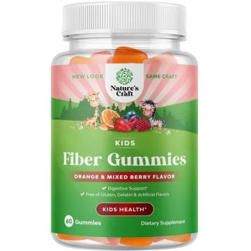 Детски желирани таблетки с фибри х60 желирани таблетки Nature's Craft