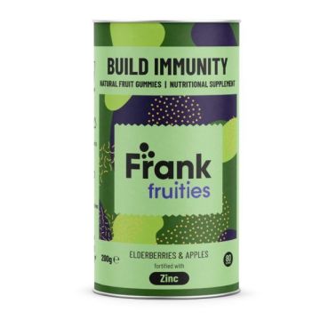 Frank Fruities Build Immunity - бъз и ябълка Желирани витамини с цинк х80 плодови таблетки