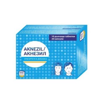 Акнезил 10 дъвчащи таблетки + 20 капсули Bioshield