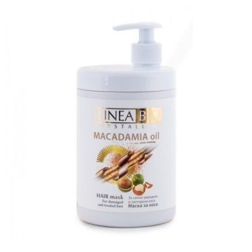 Linea Bio Crystalline Macadamia Oil Подхранваща маска за коса с масло от макадамия х1000 мл