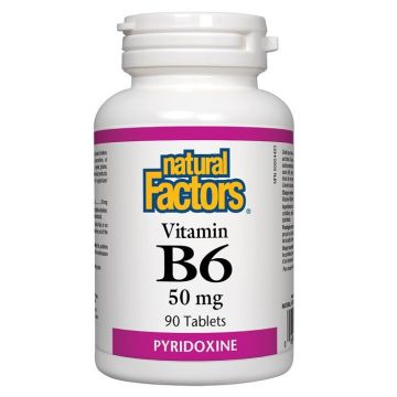Витамин B6 50мг х90 таблетки Natural Factors