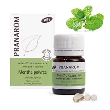 Перли с етерично масло от Мента, Био х60 перли Pranarom