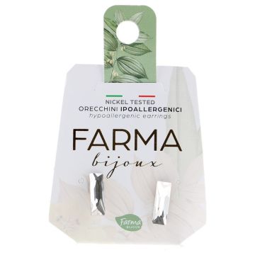 Farma Bijoux Хипоалергенни обеци Baguette - 12 мм