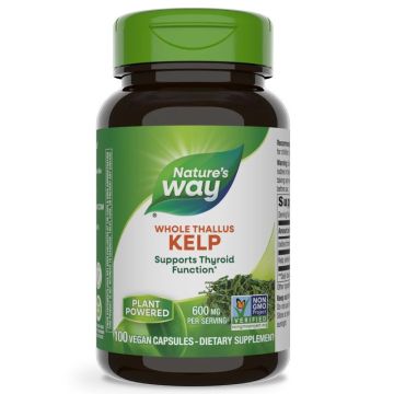 Kelp Кафяви водорасли за щитовидната жлеза 600 мг х100 капсули Nature's Way