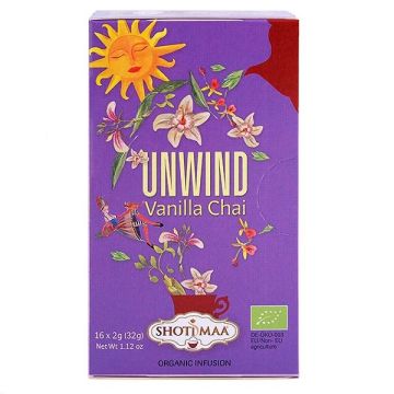 Shoti Maa Unwind Био ванилов чай Отпусни се х16 филтърни пакетчета