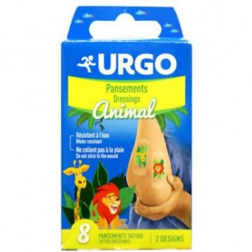 Urgo Tattoo Animal Пластири за деца х8 броя