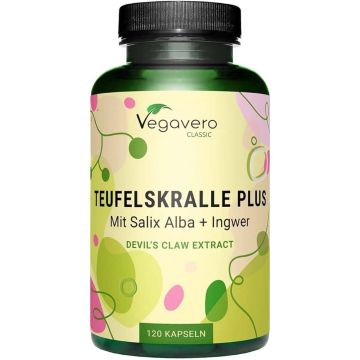Teufelskralle Plus Mit Harpagosid Билкова формула с дяволски нокът, бяла върба и джинджифил x90 капсули, Vegavero