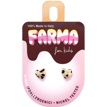Farma Bijoux Хипоалергенни обеци за деца Леопардово сърце