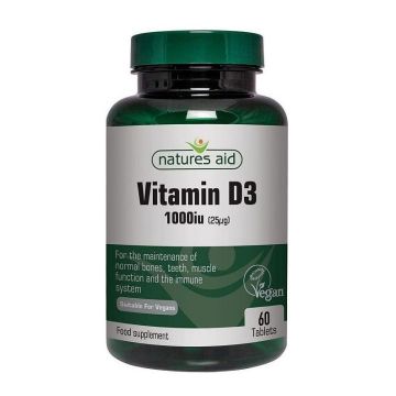 Витамин D3 1000IU х60 таблетки Natures Aid