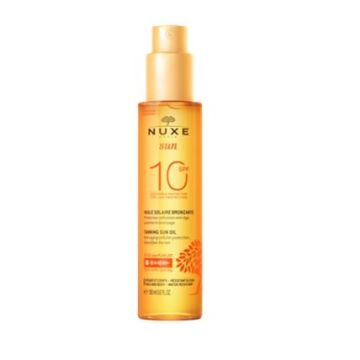 Nuxe Sun Слънцезащитно олио за придобиване на тен за лице и тяло SPF10 x150мл