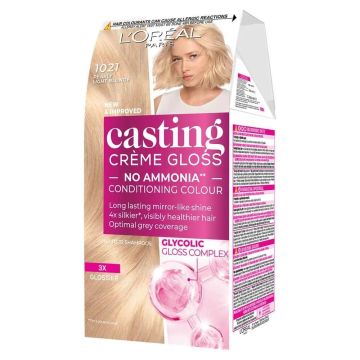 Loreal Paris Casting Creme Gloss Боя за коса без амоняк x120 мл, 1021 Pearly Light Blonde