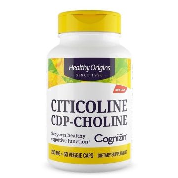 Цитиколин (CDP-Холин) за памет и концентрация 250 mg х60 капсули Healthy Origins