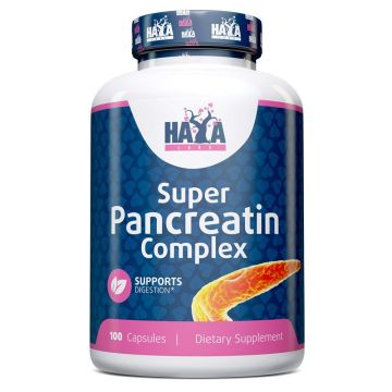 Super Pancreatin enzymes За добро храносмилане х100 капсули Haya Labs