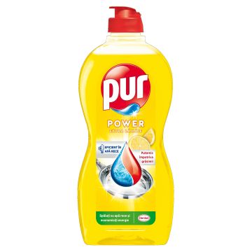 Pur Power Lemon Extra Препарат за миене на съдове х450 мл