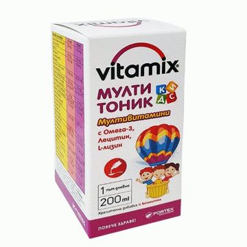 Витамикс Мултитоник Кидс сироп х200 мл Fortex