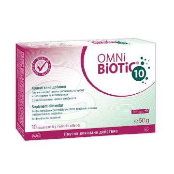 Omni Biotic 10 Синбиотик при антибиотично лечение 5 г х10 сашета