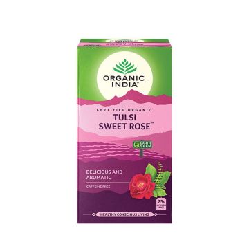 Tulsi Sweet Rose Органичен чай Сладка роза 1.6 г x18 филтърни торбички Organic India