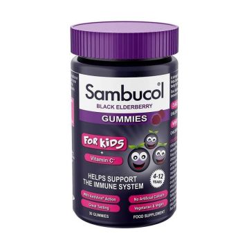 Gummies За деца от 4 до 12 години х30 желирани дражета Sambucol