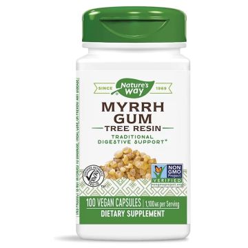 Myrrh Gum Смола от смирна за детоксикация 550мг х100 капсули Nature's Way