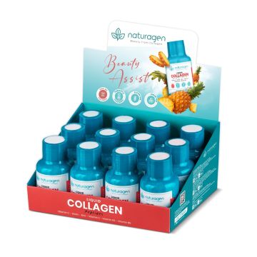Liquid Collagen Peptides Течен колаген с вкус на ананас 60мл х12 шота Naturagen