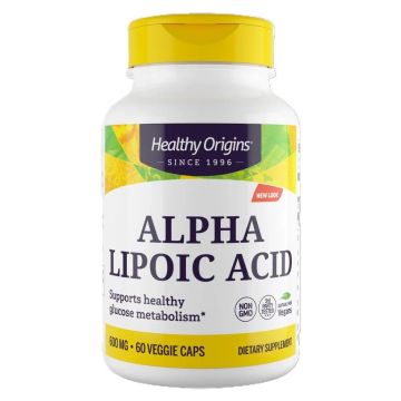 Алфа-липоева киселина 600mg х60 веган капсули Healthy Origins