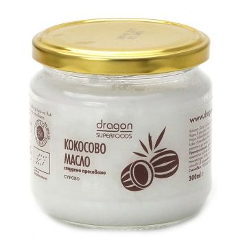 Dragon Superfoods Био кокосово масло студено пресовано х300 мл