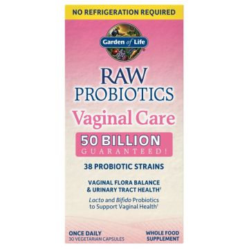 RAW Probiotics Vaginal Care Пробиотик за вагинална защита и здраве х30 капсули, Garden of Life