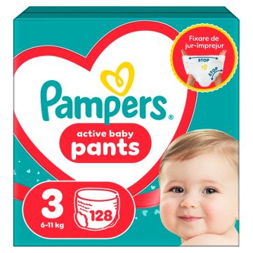 Pampers Active Baby Pants 3 Пелени-гащи за бебета и деца от 6 до 11 кг х128 броя