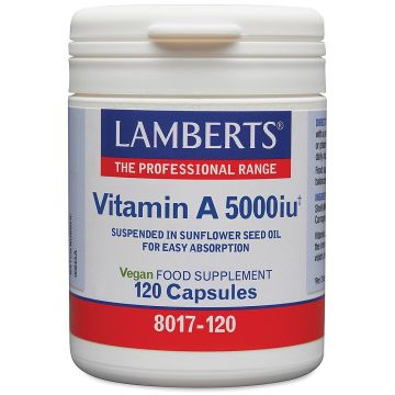 Витамин А 5000 IU х120 капсули Lamberts