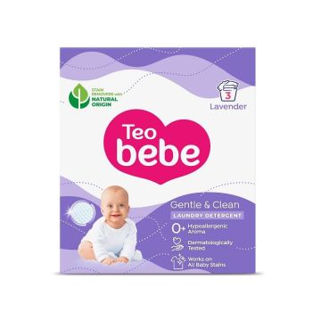 Teo Bebe Прах за пране с аромат на лавандула х0.225 кг, 3 пранета