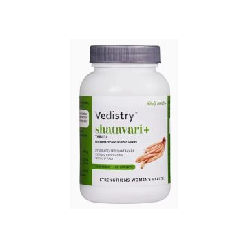 Vedistry Shatavari+ Аспарагус + Дълъг пипер за хормонален баланс и репродуктивно здраве x60 таблетки Charak