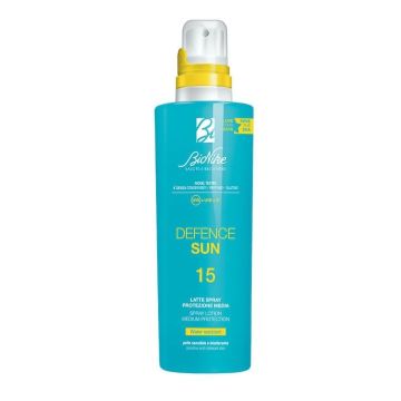 Bionike Defence Sun Слънцезащитен спрей - лосион със средна защита SPF15 за чувствителна и нетолератна кожа x200 мл