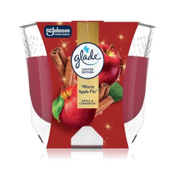 Glade Warm Apple Pie Ароматна свещ с аромат на ябълков пай х112 грама