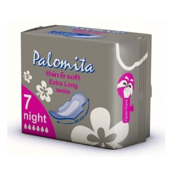 Palomita Thin & Soft Extra Long Дамски нощни превръзки х7 броя