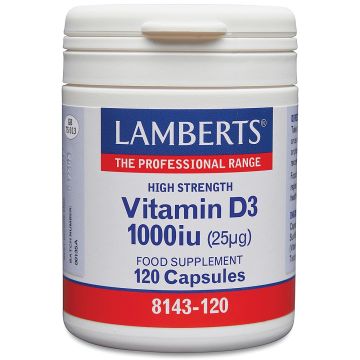 Витамин D3 1000IU 25µg х120 капсули Lamberts