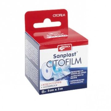 Medica Sanplast Citofilm Прикрепващ водоустойчив пластир 5см/3м х1 брой