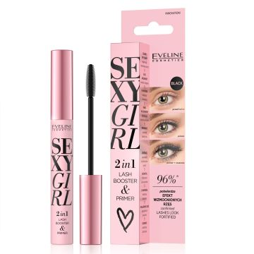 Eveline Sexy Girl  2in1 Серум за мигли за растеж и основа за спирала x10 мл