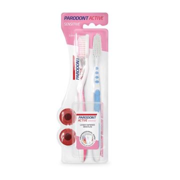 Astera Parodont Active Sensitive 2 in 1 Четка за зъби х2броя