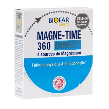 Magne Time 360 Direct Саше при физическа и емоционална умора х14 броя Biofar