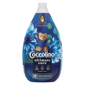 Coccolino Ultimate Care Fresh Sky Омекотител х870 мл,58 пранета