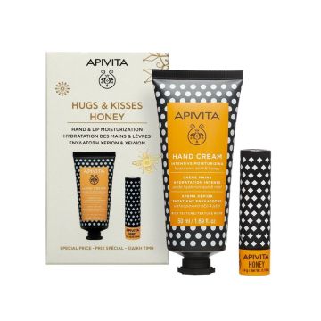 Apivita Hugs&Kisses Honey Комплект Крем за ръце и Балсам за устни