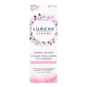Lumene Lumo Nordic Bloom Веган Колаген лифтинг околоочен серум за всеки тип кожа x15 мл