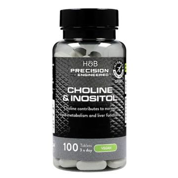 Холин и Инозитол за нормална липидна и чернодробна функция х100 таблетки Holland & Barrett