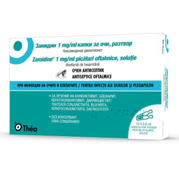 Замидин 1 mg/ml капки за очи х10 ампули Thea