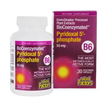 BioCoenzymated Pyridoxal 5’-phosphate Витамин В6 50 мг х 30 V-капсули Natural Factors