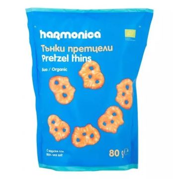 Harmonica Био тънки претцели x80 грама